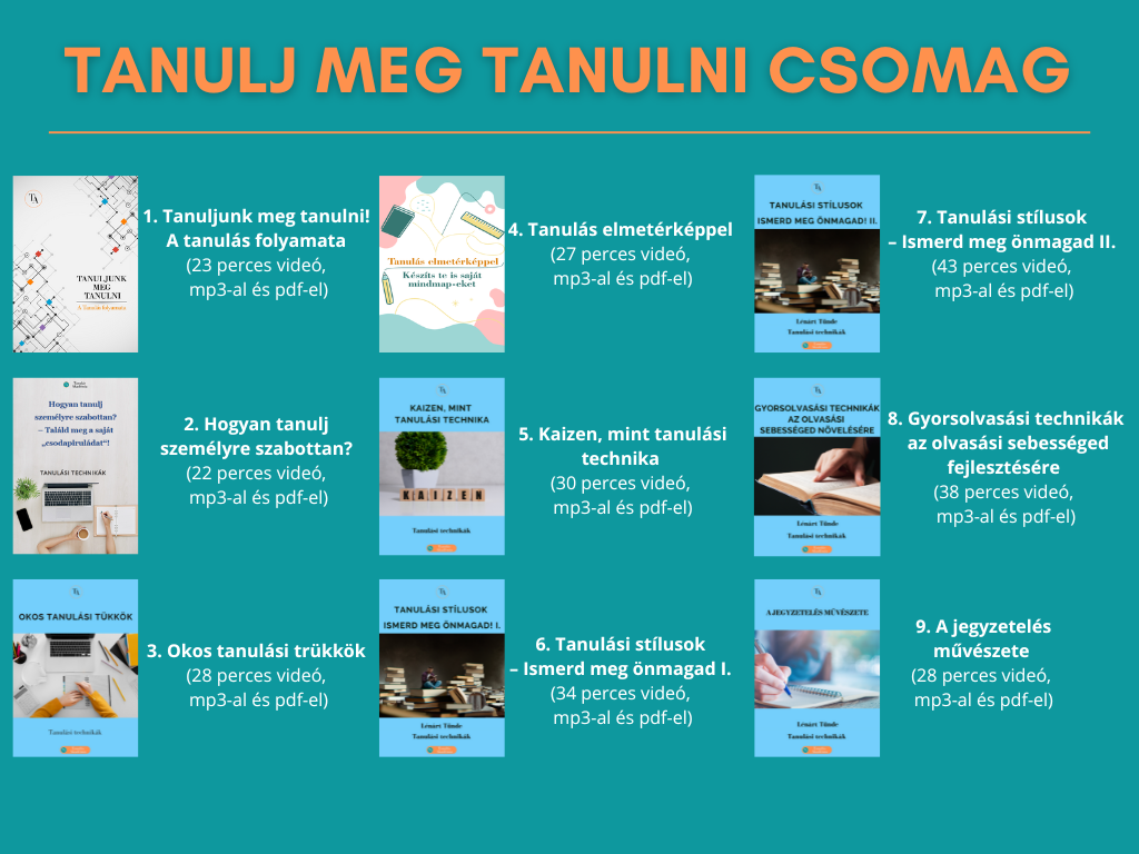 TANULJ MEG TANULNI CSOMAG